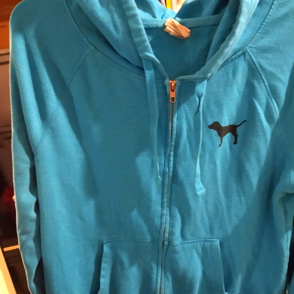 Zipped up hoodie